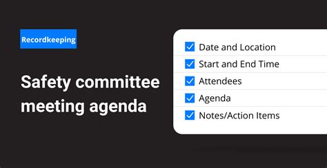 Safety Committee Meeting Agenda Template | Frontline Resources