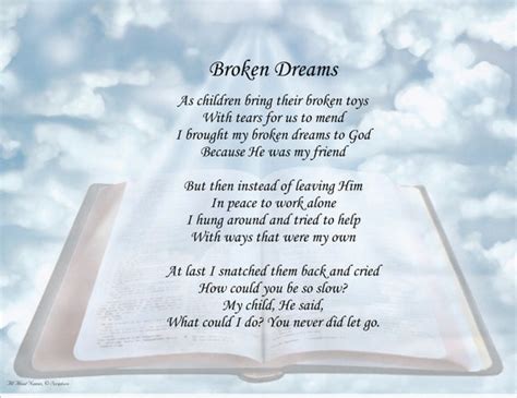 Inspirational Poem Broken Dreams - Etsy