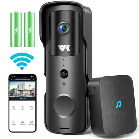 VIK V30 Wireless Video Doorbell Kits, 1080P WiFi Security Doorbell Camera with Chime and ...