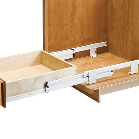 Floor Mount Pantry Pull-Out Slides | Rockler Woodworking and Hardware | Wood drawer slides ...