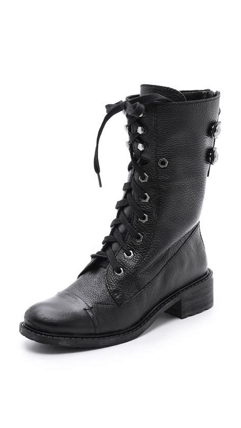 Lyst - Sam Edelman Darwin Combat Boots in Black