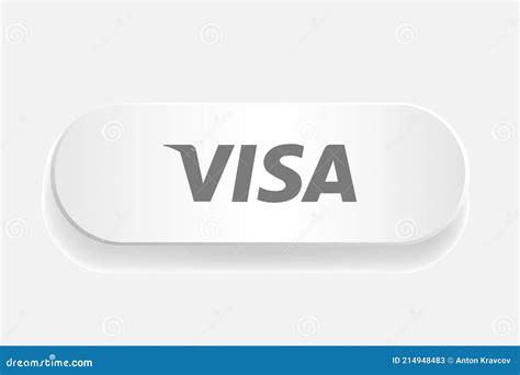 Visa Logo Sign On White Button Vector Illustration | CartoonDealer.com ...