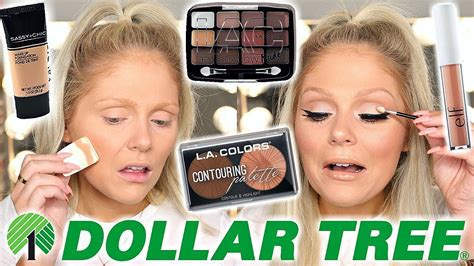 FULL FACE OF DOLLAR TREE MAKEUP | DOLLAR STORE MAKEUP CHALLENGE - YouTube