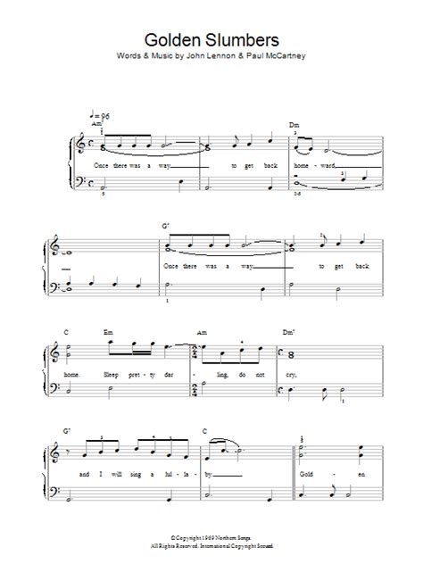 Golden Slumbers | Sheet Music Direct