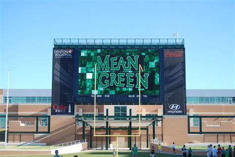 Main Scoreboard closeup 2011 UNT Mean Green Stadium - Mean Green ...