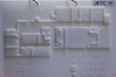 Braille maps for blind and visually impaired created with 3-D printer