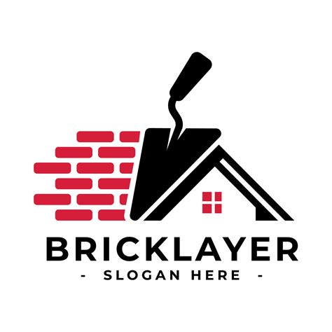 Masonry logo design template. Bricklayer logo vector. Construction logo ...