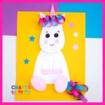 Unicorn paper craft printable template