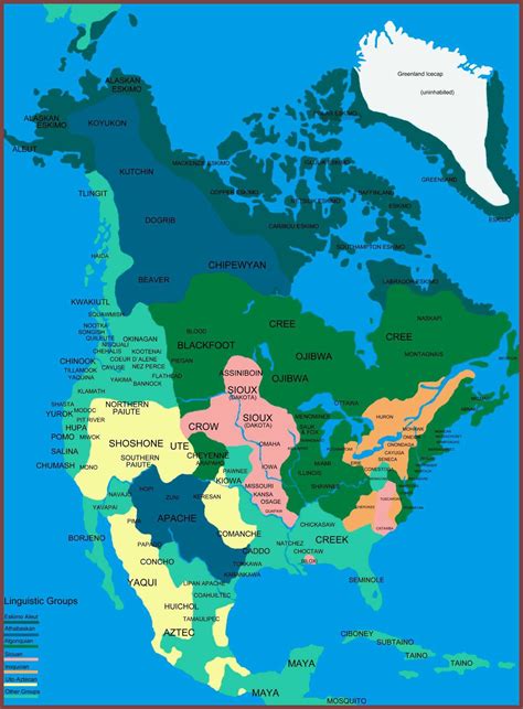 América del Norte: primeros pobladores | Native american map, Indians ...