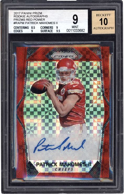 017 Panini Prizm Football Red Power #RAPM Patrick Mahomes Rookie ...