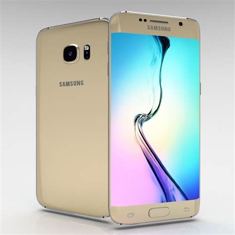 Samsung Galaxy S6 Edge Plus Gold Platinum 3D Model OBJ FBX STL BLEND ...