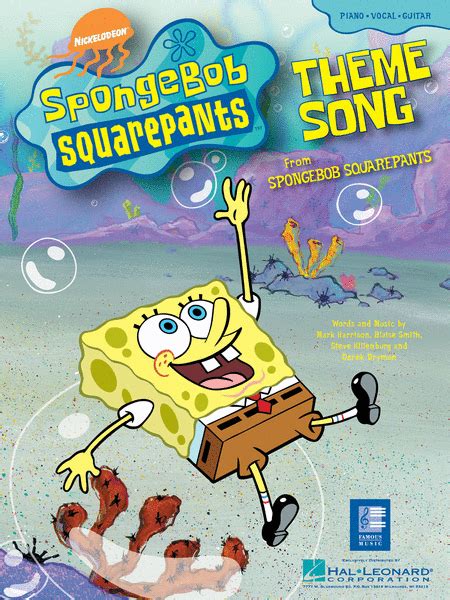 SpongeBob SquarePants (Theme Song) By - Sheet Music For Piano/Vocal/Guitar - Buy Print Music HL ...