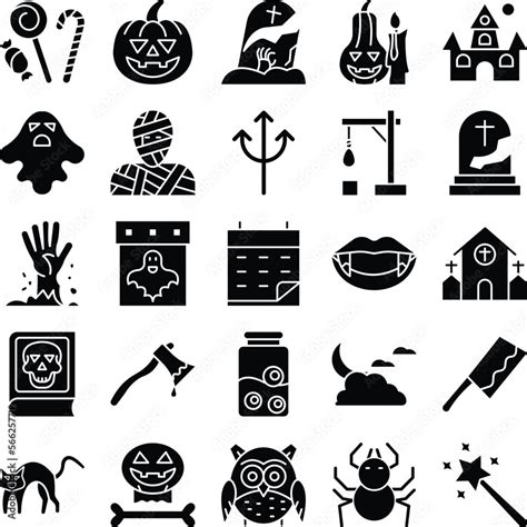 Halloween icons set, Halloween vector icons, Halloween set, Halloween ...