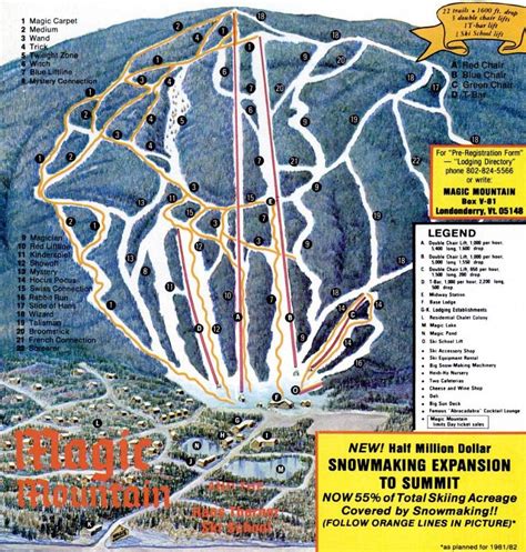 1981-82 Magic Mountain trail map - New England Ski Map Database ...