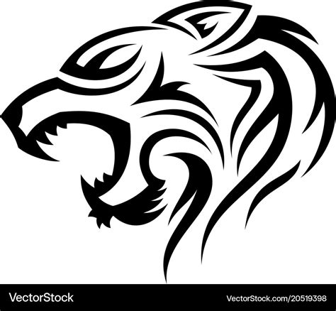 Tribal head tiger Royalty Free Vector Image - VectorStock