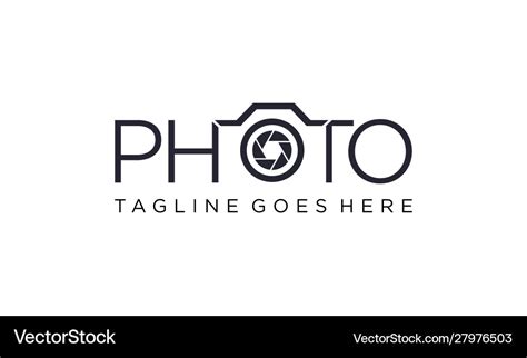 Creative camera for photography logo ideas Vector Image