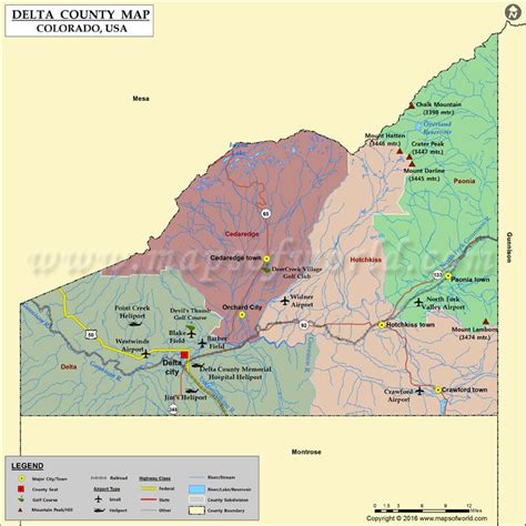 Delta County Map, Colorado | Map of Delta County, CO