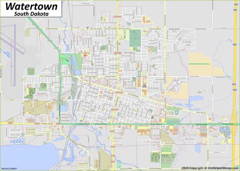 Watertown Map | South Dakota, U.S. | Maps of Watertown