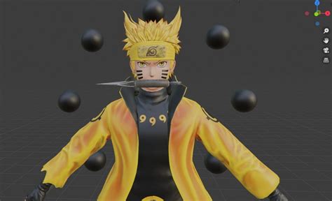 Bijuu Naruto 3d model 3D model rigged | CGTrader