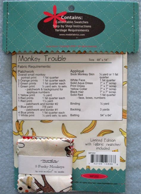 Funky Monkey Fabric and Kits - Admit One Fabrics