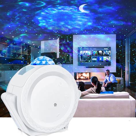 YLHHOME LED Night Light Galaxy Projector Ocean Waving Starry Projector ...