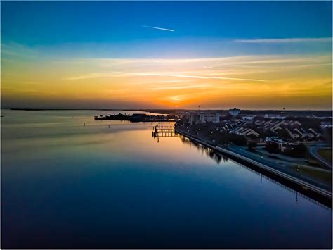 Reg Garner Photography 'Sunrise Over Sanford Marina Isle' Canvas Print - Historic Downtown Sanford