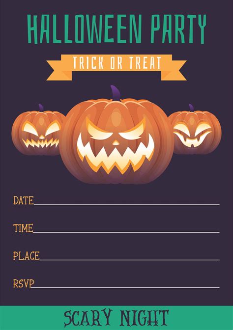 Blank Printable Halloween Invitations - Printable Word Searches