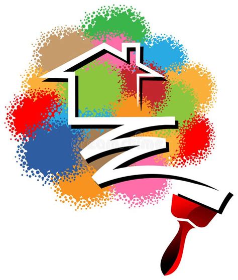 House painting logo. Illustrated house painting logo design , #Aff, #logo, #painting, #House, # ...