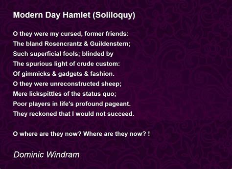 Modern Day Hamlet (Soliloquy) by Dominic Windram - Modern Day Hamlet ...