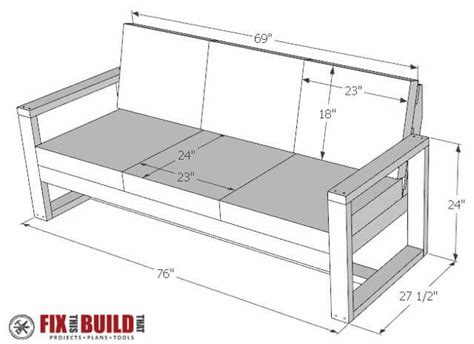 How to Build a DIY Modern Outdoor Sofa | FixThisBuildThat | Outdoor ...