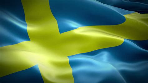 swedish flag waving wind video footage Stock Footage Video (100% ...