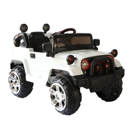 Remote Control Powered Riding Jeep DX -235-White - Toys 4 You