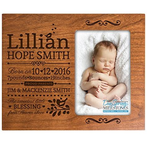 Personalized New Baby birth announcement picture frame for newborn boys ...