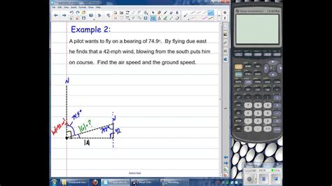 7.5 Example 4_Find Groundspeed and Airspeed of plane Example - YouTube