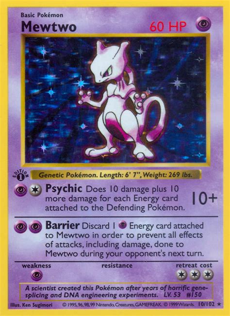 Pokemon Price - 1999 Base Set Mewtwo Shadowless Holo