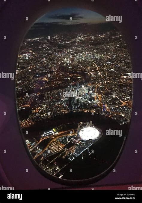 Aerial view of London at night from airplane Stock Photo - Alamy