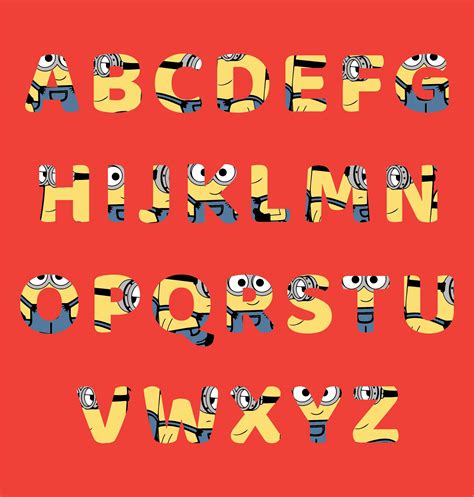 Minion Alphabet - 10 Free PDF Printables | Printablee