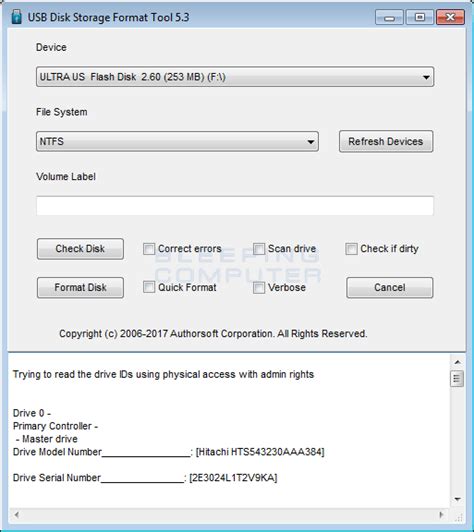 Download USB Disk Storage Format Tool