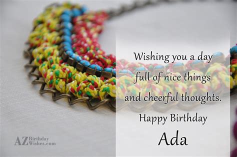 Happy Birthday Ada - AZBirthdayWishes.com