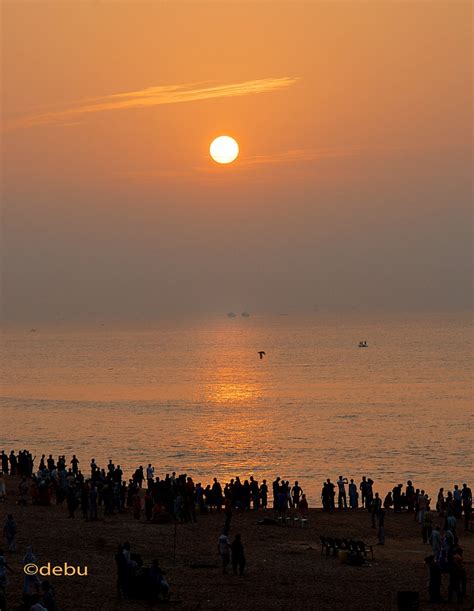 Sunrise at Puri beach,India. by debu | ePHOTOzine