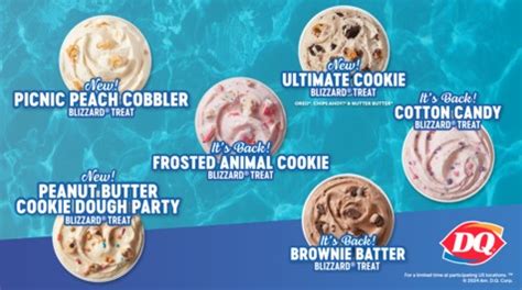 Dairy Queen Welcomes New Peanut Butter Cookie Dough Party, Picnic Peach ...