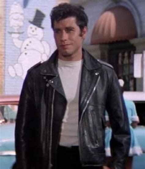 John Travolta Danny Zuko Grease T Birds Leather Jacket - Jackets Masters