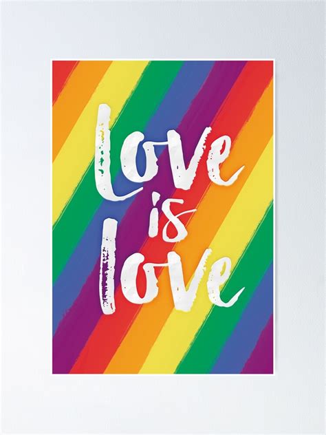 "Love is love - Rainbow flag pride" Poster by RedHillPrints | Redbubble