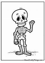 Cute Skeleton Coloring Pages sketch template