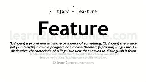 Pronunciation of Feature | Definition of Feature - YouTube