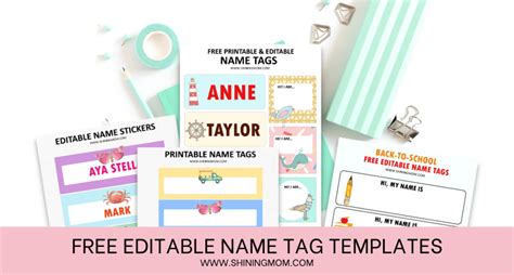 Free Editable Name Tag Templates – 100 Best Name Tag Designs!