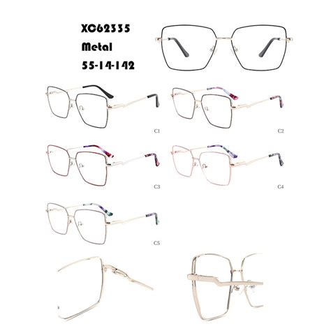 Large Square Metal Eyeglasses Frame W34862335