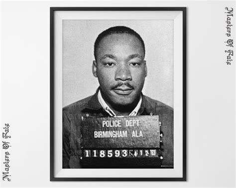 Prints Digital Prints Art & Collectibles MARTIN LUTHER KING Mugshot ...