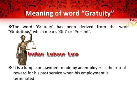 The payment of gratuity act,1972