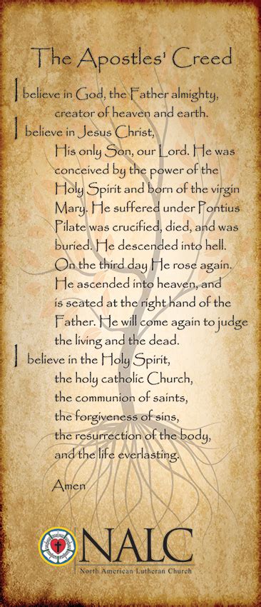 The Apostles Creed Printable Version